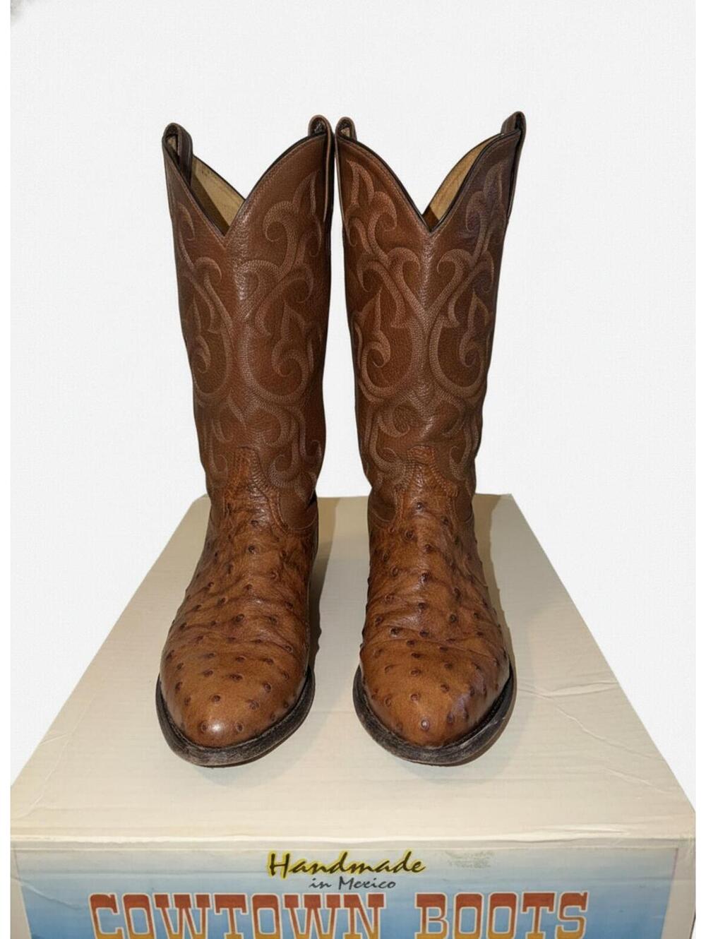Vintage Tony Lama Ostrich Men’s Cowboy Boots Size 9